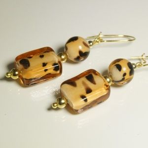 NWT HANDMADE GregnDeb TORTOISE EARRINGS 1100A